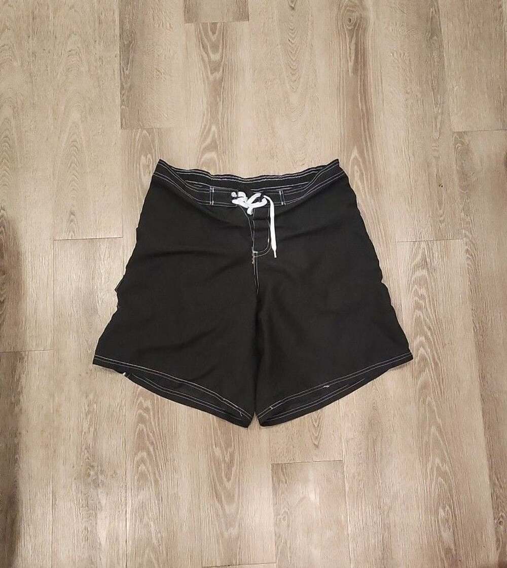 Crazy Shirts Board Shorts Size 20 Black Polyester Swimwear
